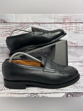 Morjas Penny Loafer - Black Grain Slip On Shoes Men’s Size UK 5 US 6